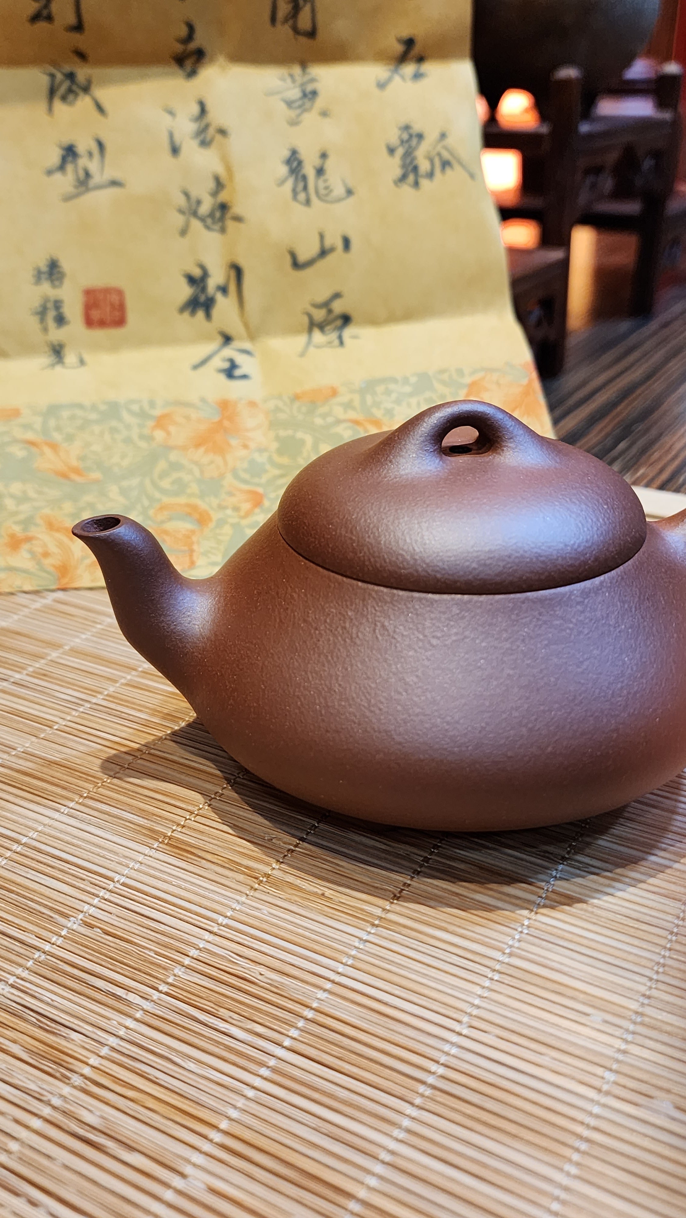 Han Tang Shi Piao 汉堂石瓢, 140ml, Gu Fa Lian Ni (Most Archaic Clay Forming) ~ Zi Ni *古法练泥~紫泥, L4 Assoc Master Du Cheng Yao 堵程尧。