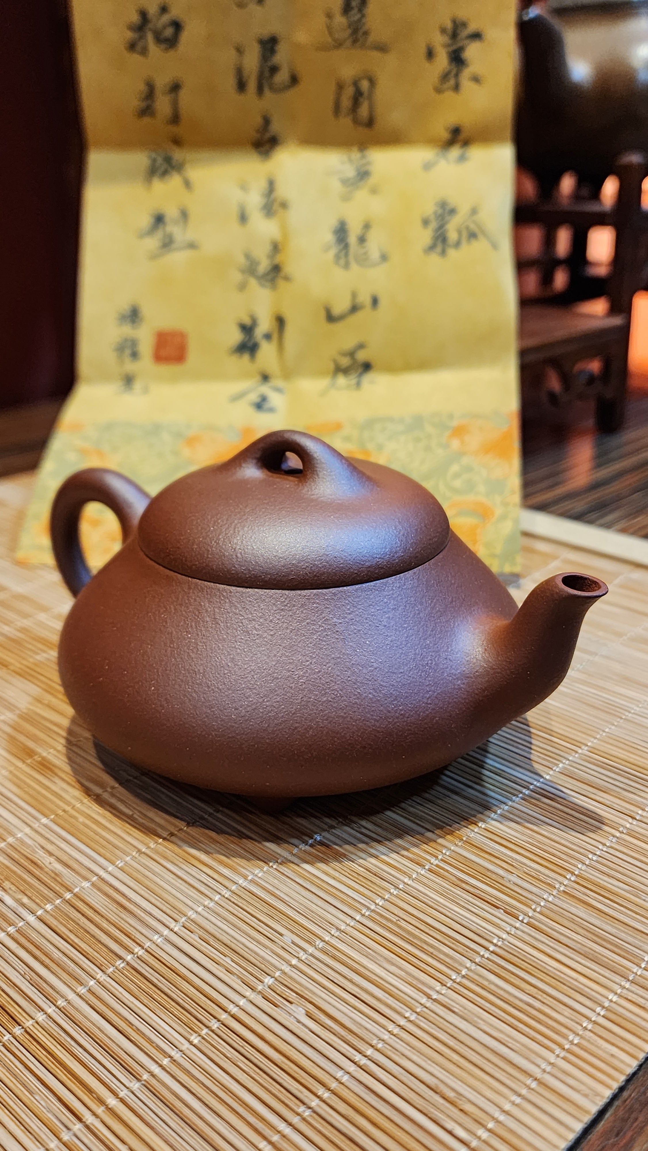 Han Tang Shi Piao 汉堂石瓢, 140ml, Gu Fa Lian Ni (Most Archaic Clay Forming) ~ Zi Ni *古法练泥~紫泥, L4 Assoc Master Du Cheng Yao 堵程尧。