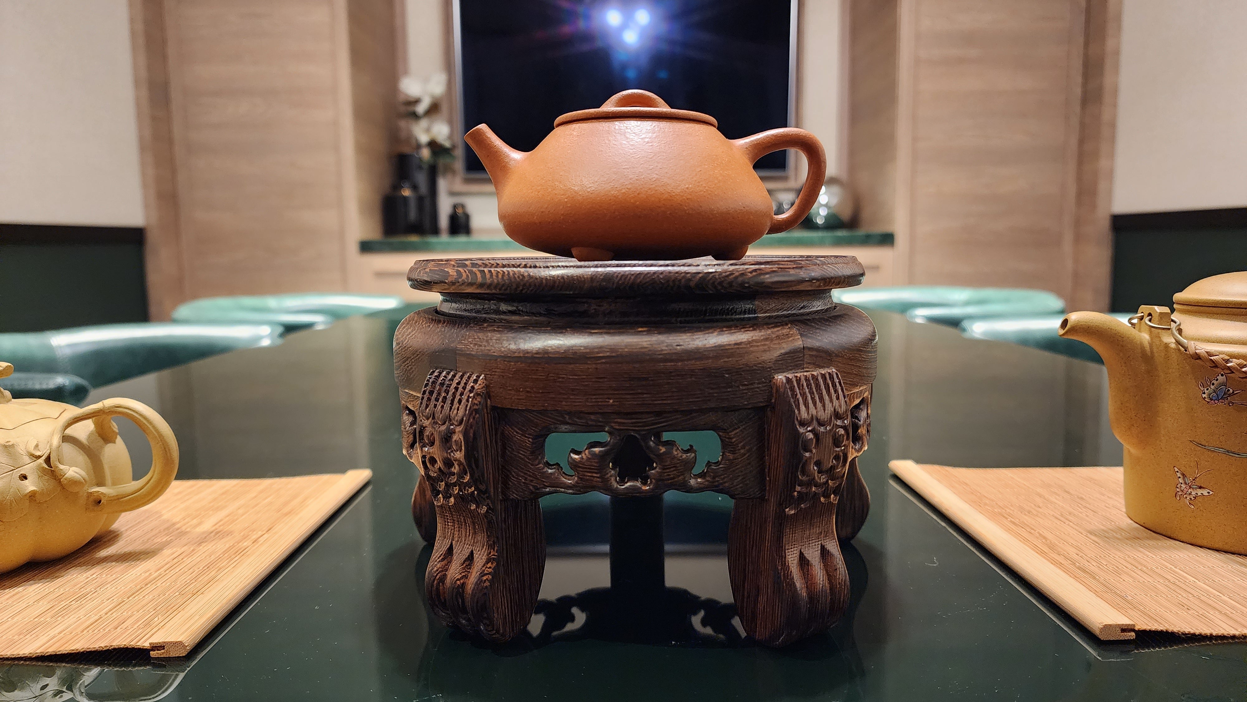 Shi Piao (Ping Gai Shi Piao) 平盖石瓢, 200ml, Gu Fa Lian Ni (Most Archaic Clay Forming) ~ JiangPoNi *古法练泥~降坡泥, L4 Assoc Master Du Cheng Yao 堵程尧。