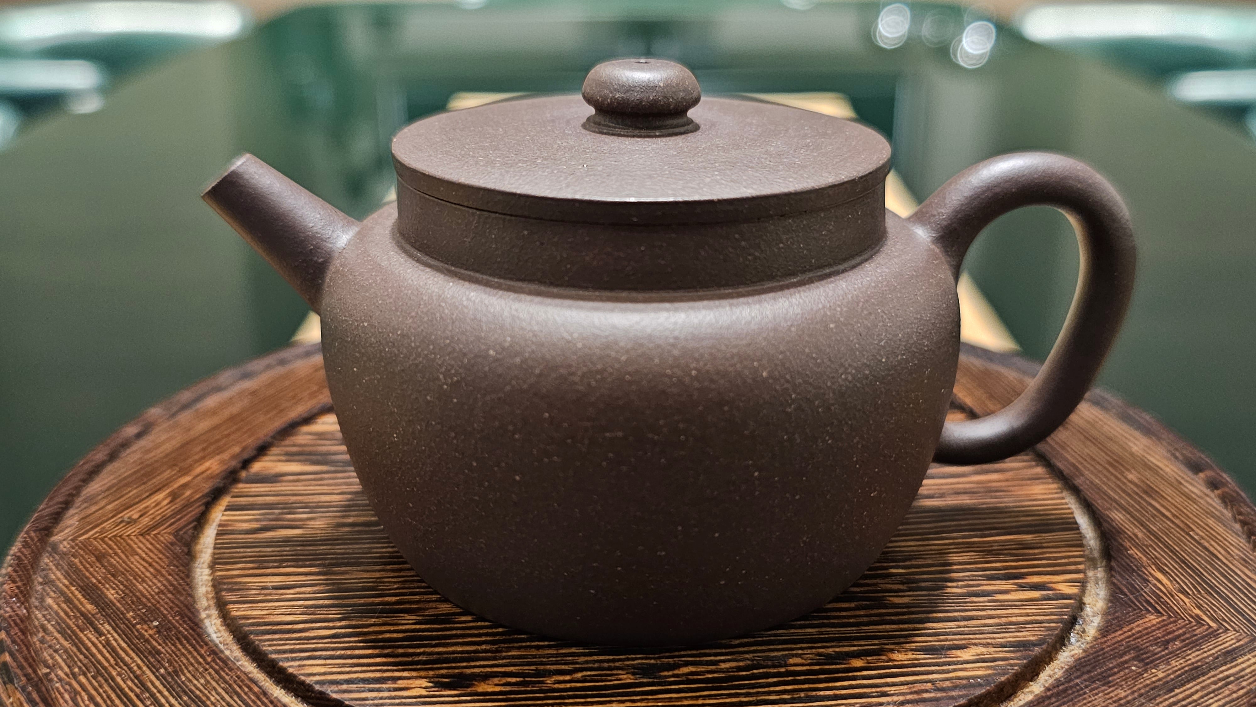 Ping Gai Lian Zi 平盖莲子, 150ml, Gu Fa Lian Ni (Most Archaic Clay Forming) ~ Qing Hui Duan Ni *古法练泥~青灰段泥, L4 Assoc Master Du Cheng Yao 堵程尧。