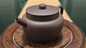 Ping Gai Lian Zi 平盖莲子, 150ml, Gu Fa Lian Ni (Most Archaic Clay Forming) ~ Qing Hui Duan Ni *古法练泥~青灰段泥, L4 Assoc Master Du Cheng Yao 堵程尧。