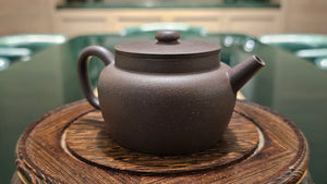 Ping Gai Lian Zi 平盖莲子, 150ml, Gu Fa Lian Ni (Most Archaic Clay Forming) ~ Qing Hui Duan Ni *古法练泥~青灰段泥, L4 Assoc Master Du Cheng Yao 堵程尧。