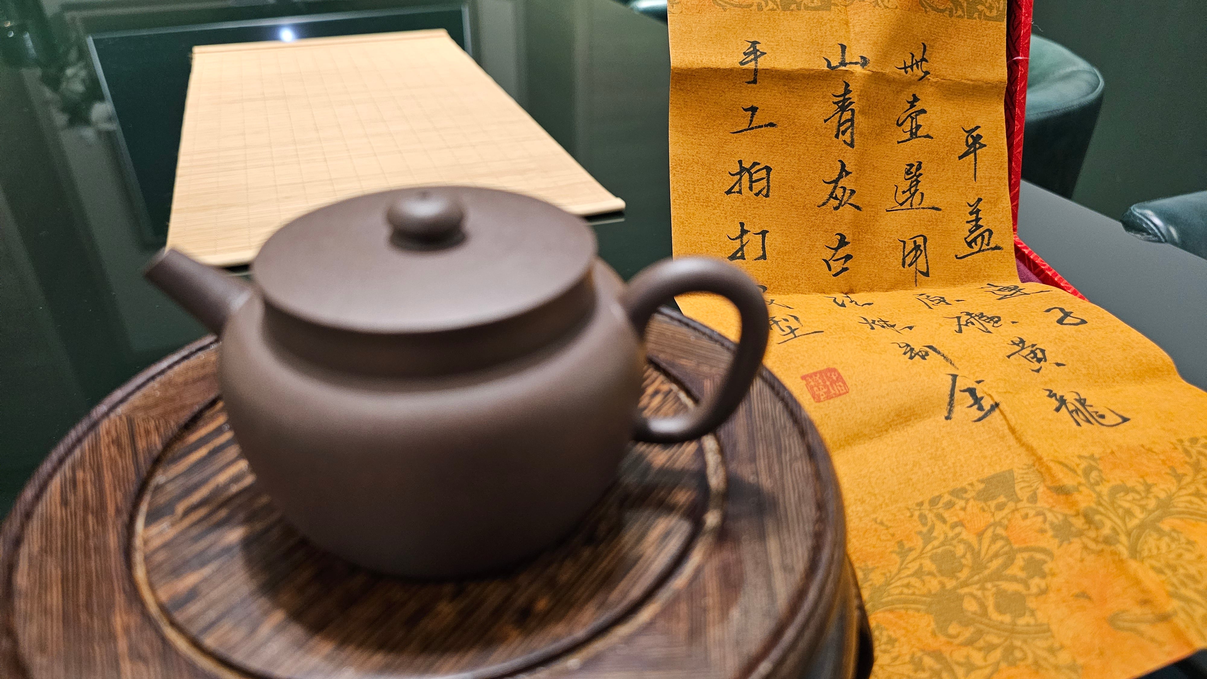 Ping Gai Lian Zi 平盖莲子, 150ml, Gu Fa Lian Ni (Most Archaic Clay Forming) ~ Qing Hui Duan Ni *古法练泥~青灰段泥, L4 Assoc Master Du Cheng Yao 堵程尧。