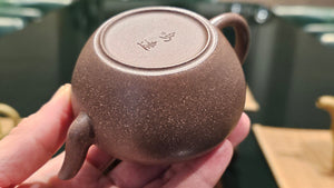 Ming Yuan Zhi Yi 鸣远致意, 145ml, Gu Fa Lian Ni (Most Archaic Clay Forming) ~ Di Cao Qing with Duan Ni (Tiao Sha combination) *古法练泥~底槽青+段泥(调砂), L4 Assoc Master Du Cheng Yao 堵程尧。