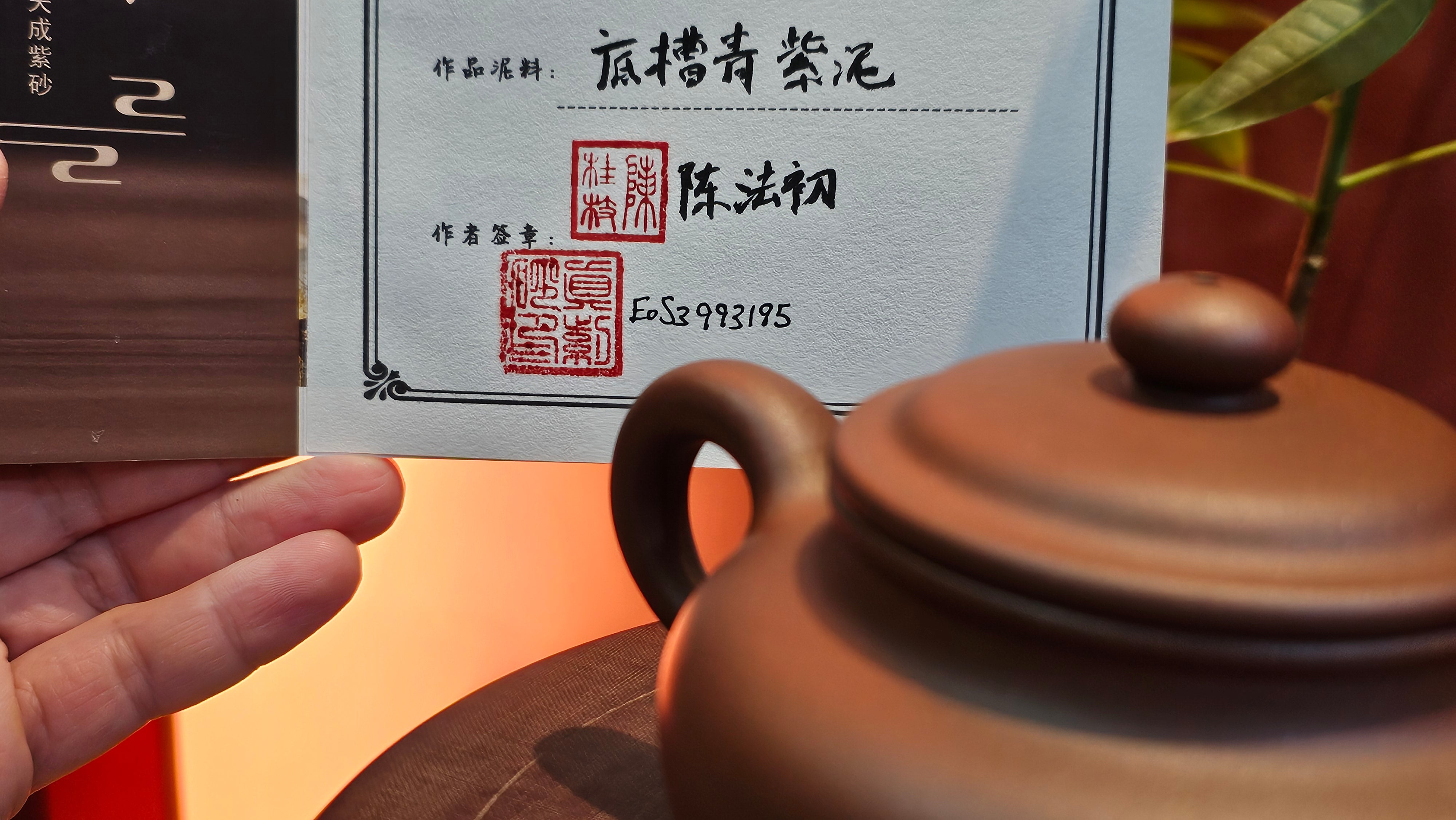 Fang Gu 仿古, 217.1ml, DiCaoQing ZiNi 底槽青紫泥, by our Collaborative Craftsman Chen Fa Chu 陈法初。