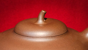 Shi Yuan 柿圆, 328.0ml (largish), Di Cao Qing Zi Ni 底槽青紫泥, by Craftsman Zhao Li Ping 赵丽萍。