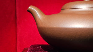 Shi Yuan 柿圆, 328.0ml (largish), Di Cao Qing Zi Ni 底槽青紫泥, by Craftsman Zhao Li Ping 赵丽萍。