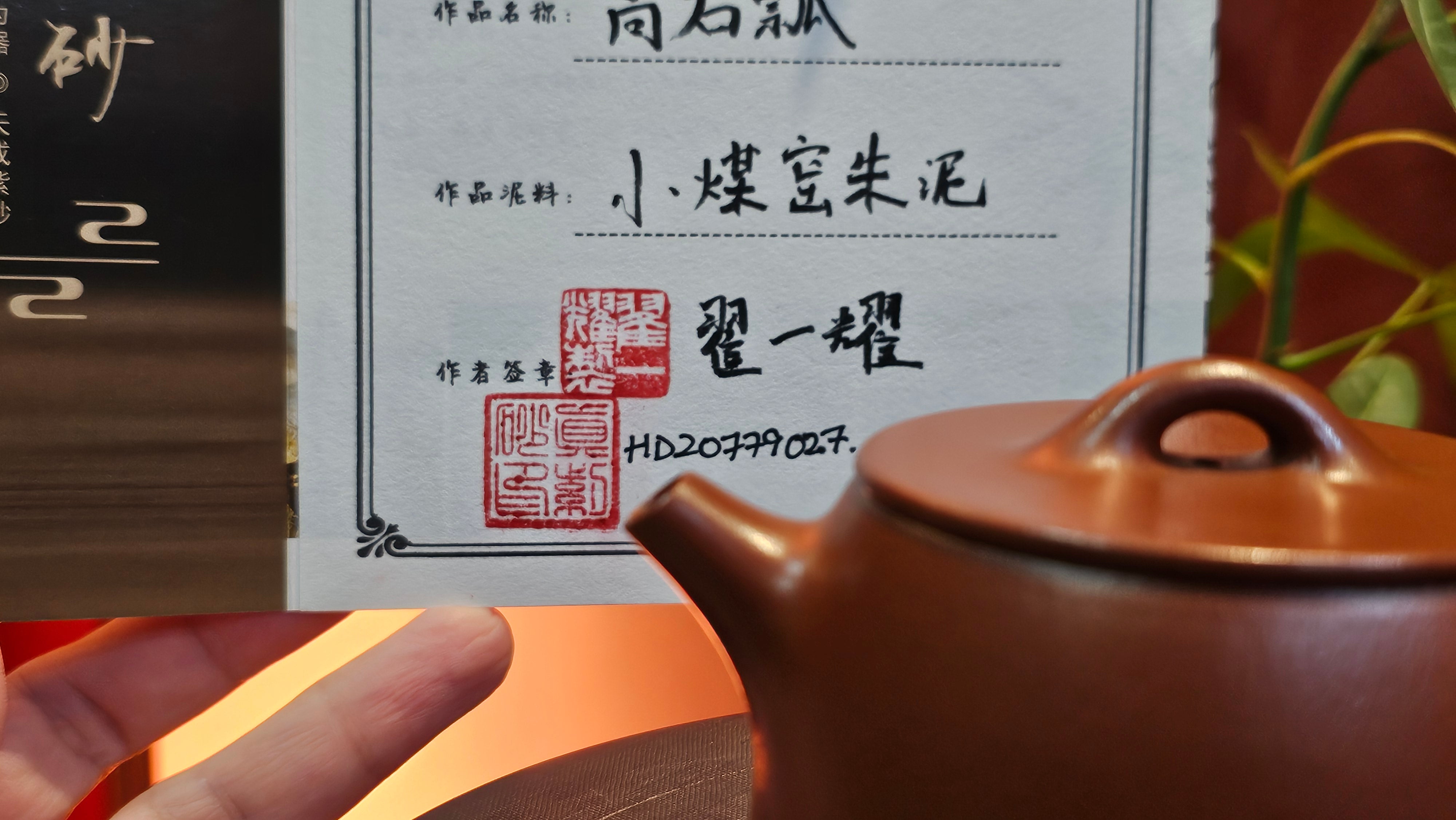 Shi Piao 石瓢 (Gao Shi Piao 高石瓢), 172.3ml, Xiao Mei Yao Zhu Ni 小煤窑朱泥, Collaborative Craftsman Zhai Yi Yao 翟一耀。