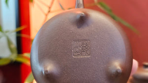 Ru Ding 乳鼎, 205.3ml, Di Cao Qing Zi Ni 底槽青紫泥, by our Collaborative Craftsman Gu Xiao Ming 顾小明。