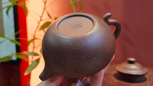 Lian Zi 莲子, 260.7ml, Lao Zi Ni 老紫泥 (Particular High Graininess, and Low Sieve Count), by Craftsman Chen Fa Chu 陈法初。(Some fun photos included here, taken with Chen Fa Chu as well!)