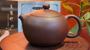 Xi Shi 西施, 243.0ml (largish), Di Cao Qing Zi Ni 底槽青紫泥, by Craftsman Gu Xiao Ming 顾小明。