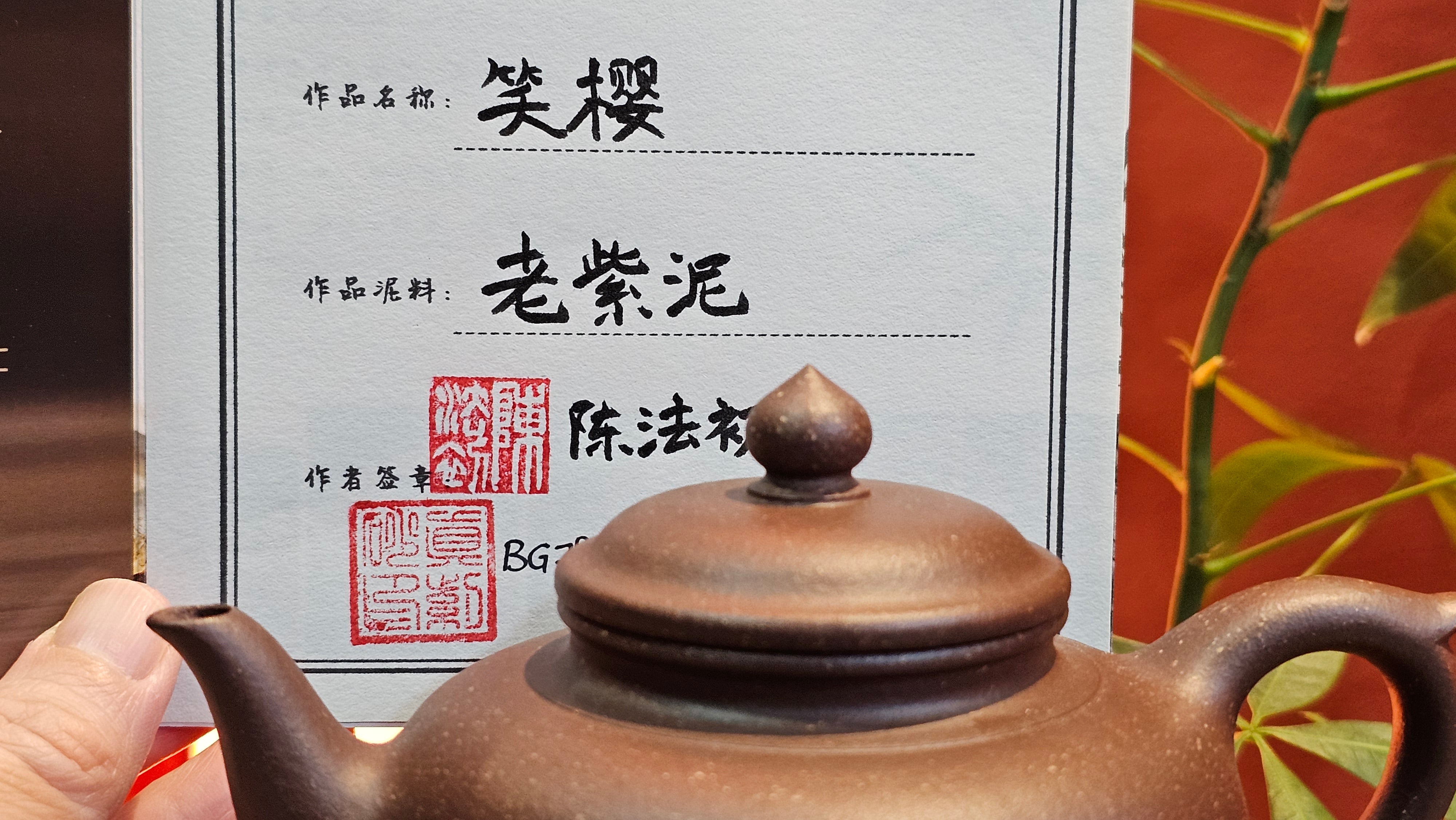 Xiao Ying 笑樱, 261.9ml, Lao Zi Ni 老紫泥 (Particular High Graininess, and Low Sieve Count), by Craftsman Chen Fa Chu 陈法初。