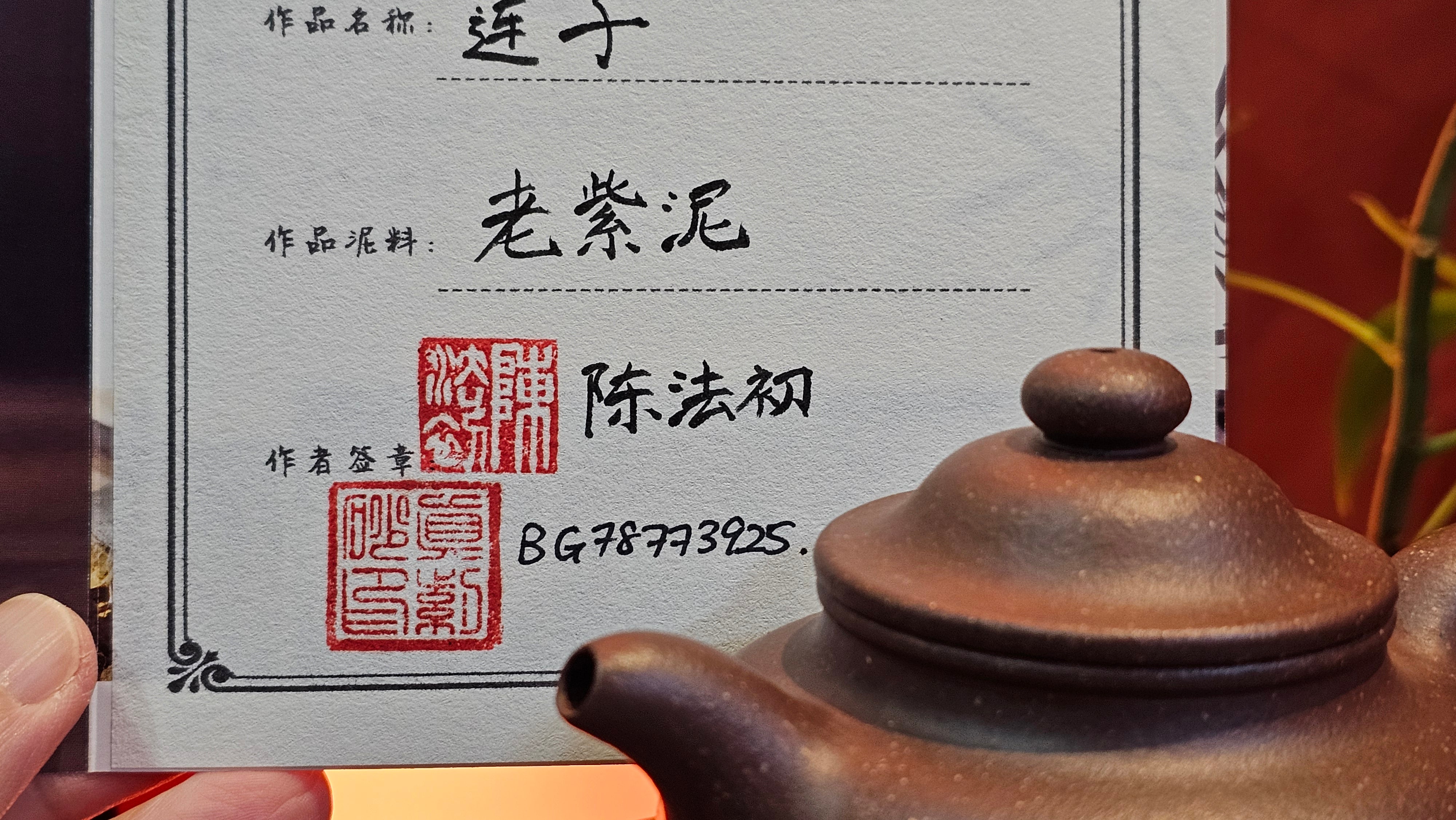 Lian Zi 莲子, 189.5ml, Lao Zi Ni 老紫泥 (Particular High Graininess, and Low Sieve Count), by Craftsman Chen Fa Chu 陈法初。