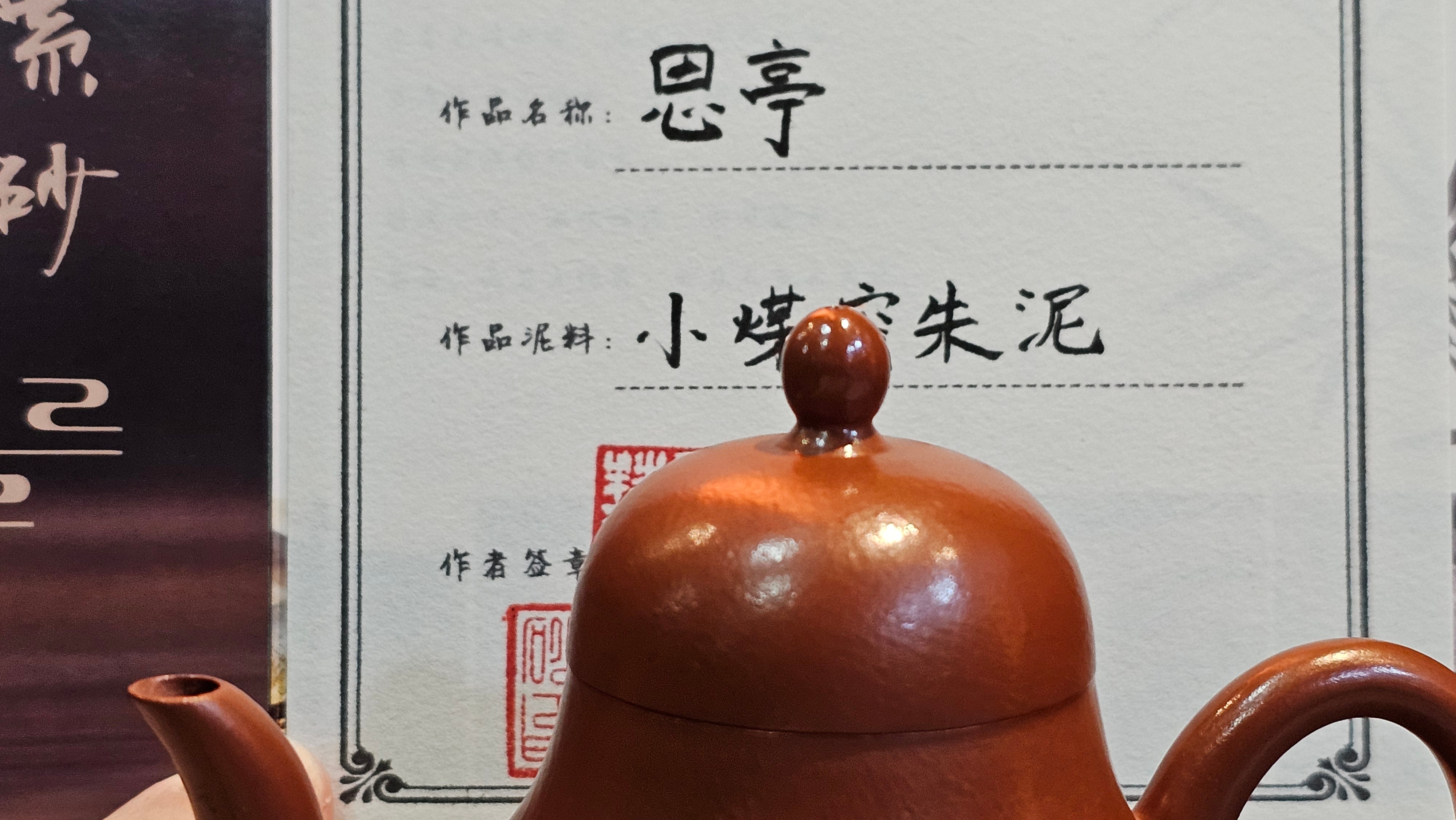 Si Ting 思亭, 197.8ml, Xiao Mei Yao Zhu Ni 小煤窑朱泥,  by our Collaborative Senior Craftsman Wang Hui 王慧。