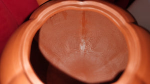 Nan Gua 南瓜, Rare and Difficult to Form, Thin-Walled XiaoMeiYao ZhuNi NanGua (Pumpkin) Ornate Pot, 稀有 薄胎 小煤窑朱泥 南瓜。