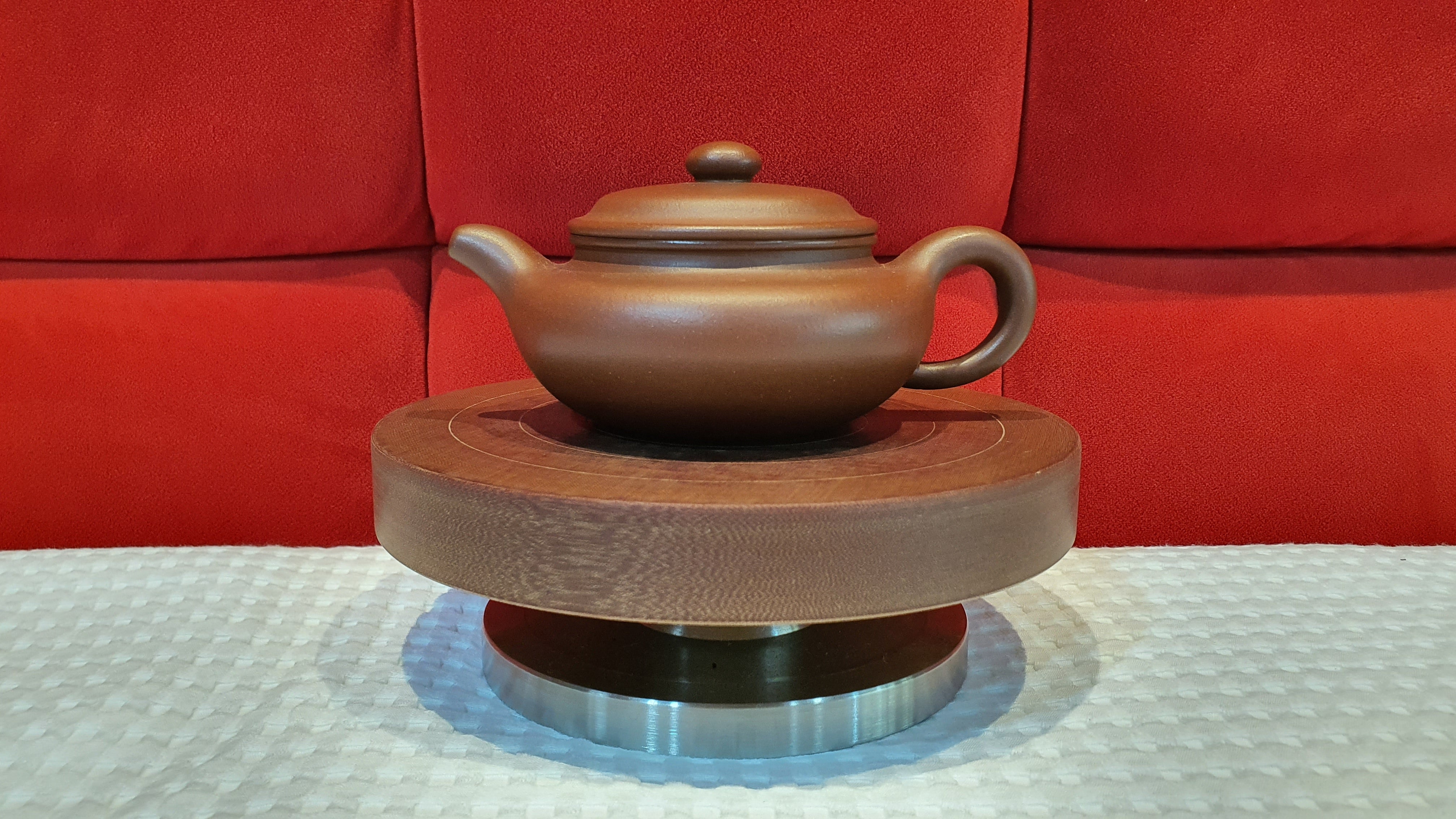 Bian Fu 扁腹, 245ml, DiCaoQing (ZiNi) 底槽青(紫泥), by our collaborative Craftsman Chen Fa Chu 陈法初。