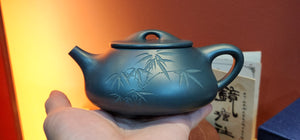 Special : Exquisite Ming Guo Lü Ni, JINGZHOU SHIPIAO Pot, 曹家 明国绿泥, 景舟石瓢款 made by L4 Assoc Master Artist Zhang Ke 助理工艺美术师, 张轲。- commissioned by our Singapore patron in November 2022